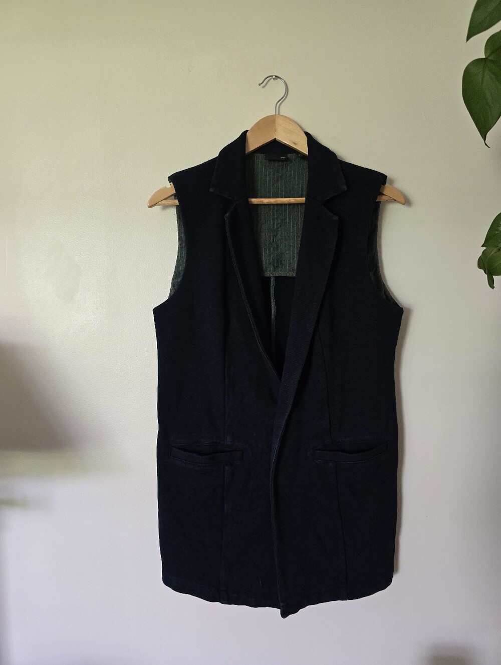 AG Adriano Goldschmied Capsule Indigo Vest Women's Size M Blue Cotton Denim